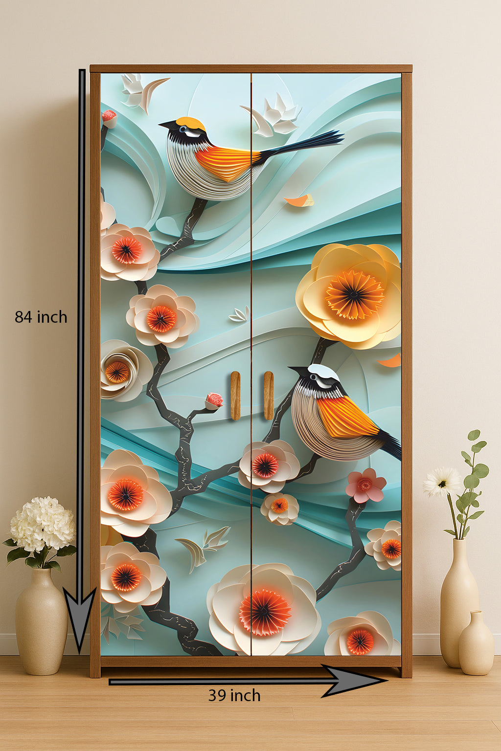 Shopper52 Decorative Wallpaper for Home and Office Almirah Stickers