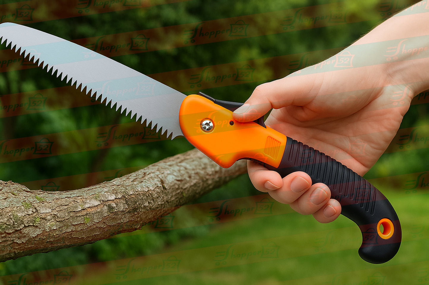 Shopper52 Garden Pruning Saw with Ergonomic Handle, Serrated Steel Blade (SAW-3)