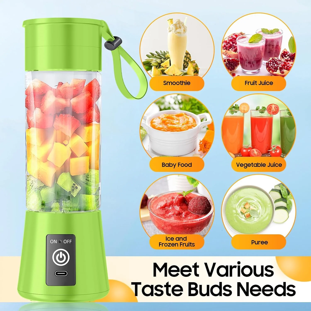 Portable USB Electric Juicer & Blender With 6 Stainless Steel Blades