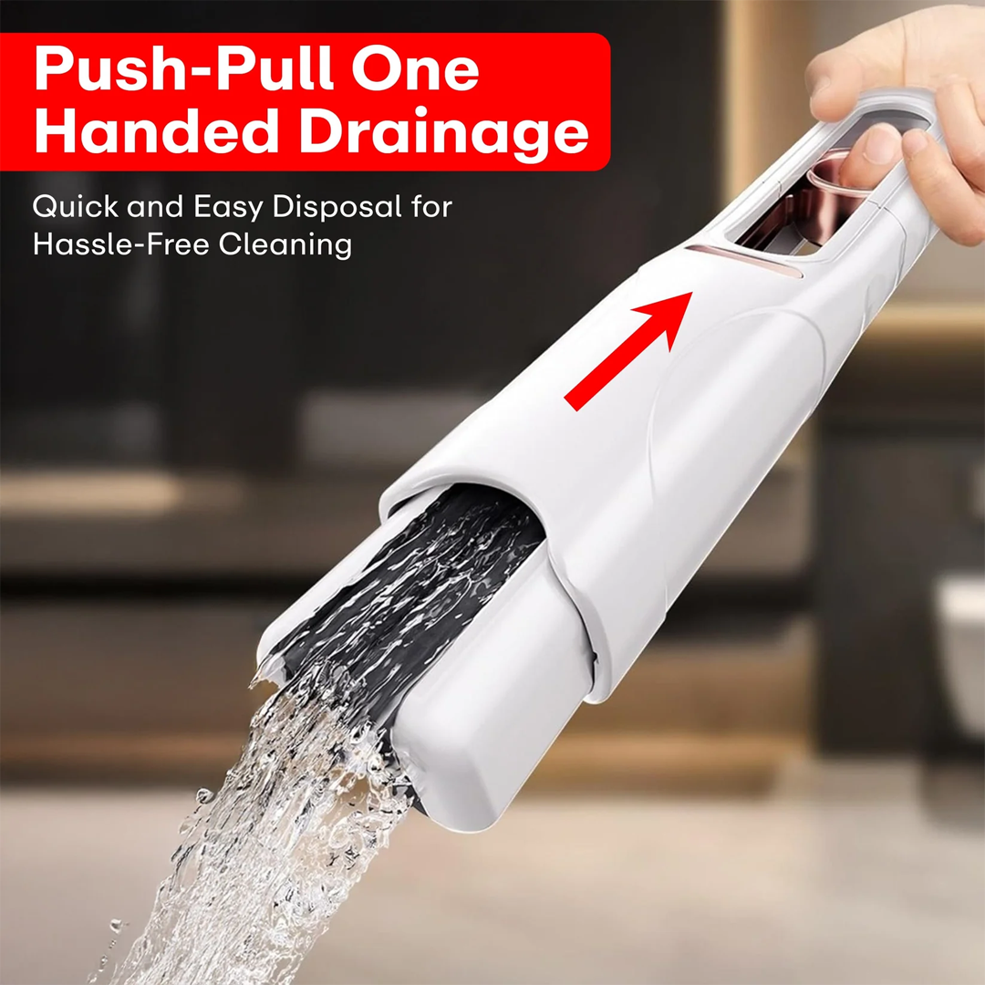 Buy 1 Get 1 FREE | Foldable Self-Squeeze Cleaning Mop | 180° Rotating Head, Easy Drain System