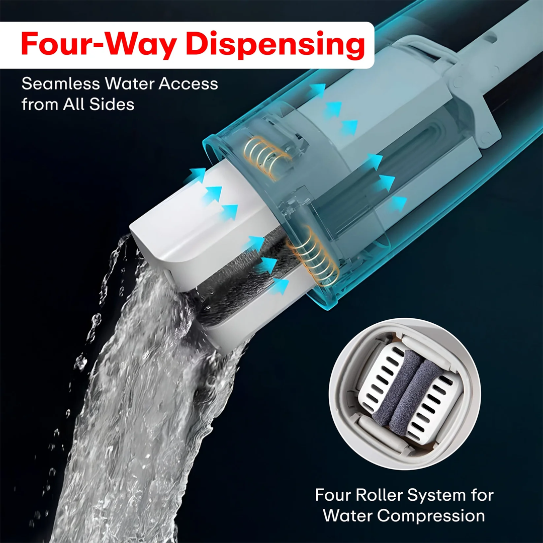 Buy 1 Get 1 FREE | Foldable Self-Squeeze Cleaning Mop | 180° Rotating Head, Easy Drain System