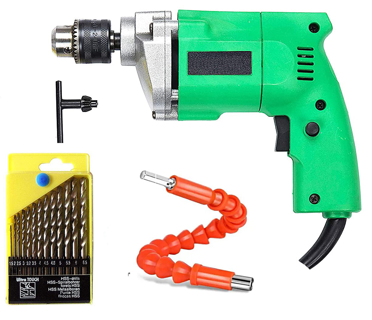 Shopper52 10mm Powerful Electric Drill Machine with 13Pcs Drill Bit Set and Toolkit - DRL13PBFLXBIT