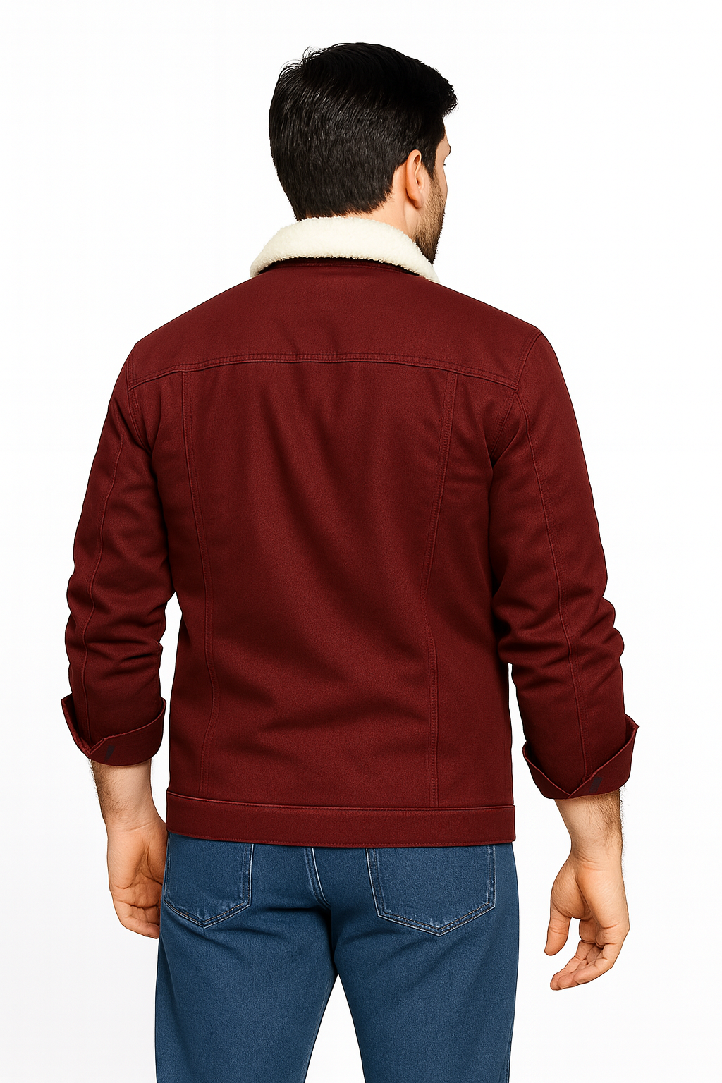 Men Regular Fit Washed Full Sleeve Toned Denim Jacket - JK-FUR-MR