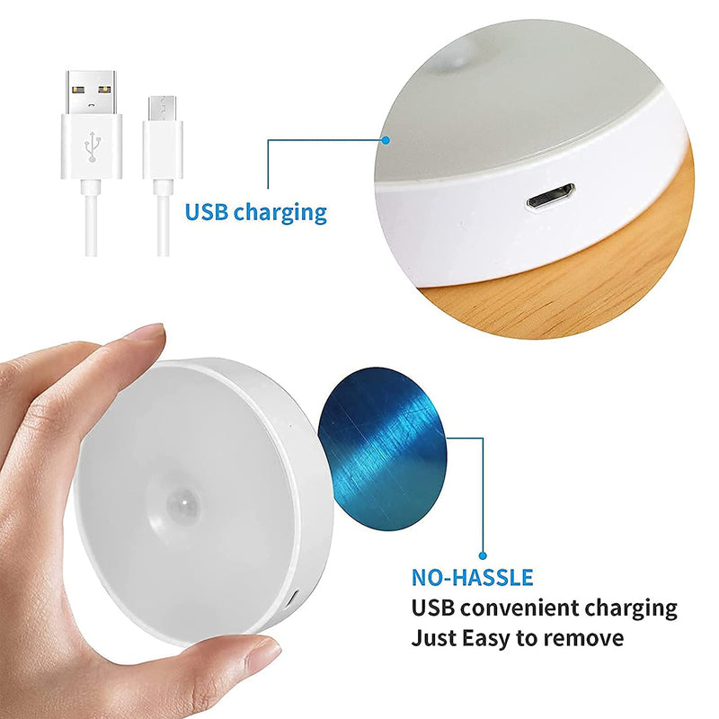 Led USB Rechargeable Lamp Motion Sensor Light Sensing Battery Powered Nightlight Wall Light - LEDLIGHT