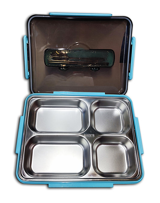 Shopper52 Stainless Steel Lunch Box for Kids and Adults with 4 Compartments - LUNCH-2302-A