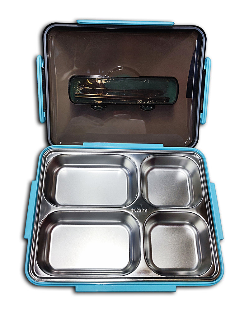 Shopper52 Stainless Steel Lunch Box for Kids and Adults with 4 Compartments - LUNCH-2302-A