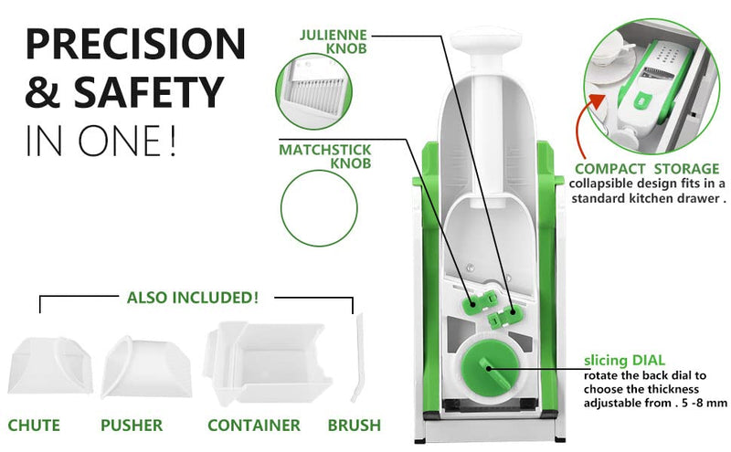 Multi-Purpose Slicer, Chopper, Ideal For Vegetable & Fruits Chopper Cutter With Stainless Steel - MANDOLINE