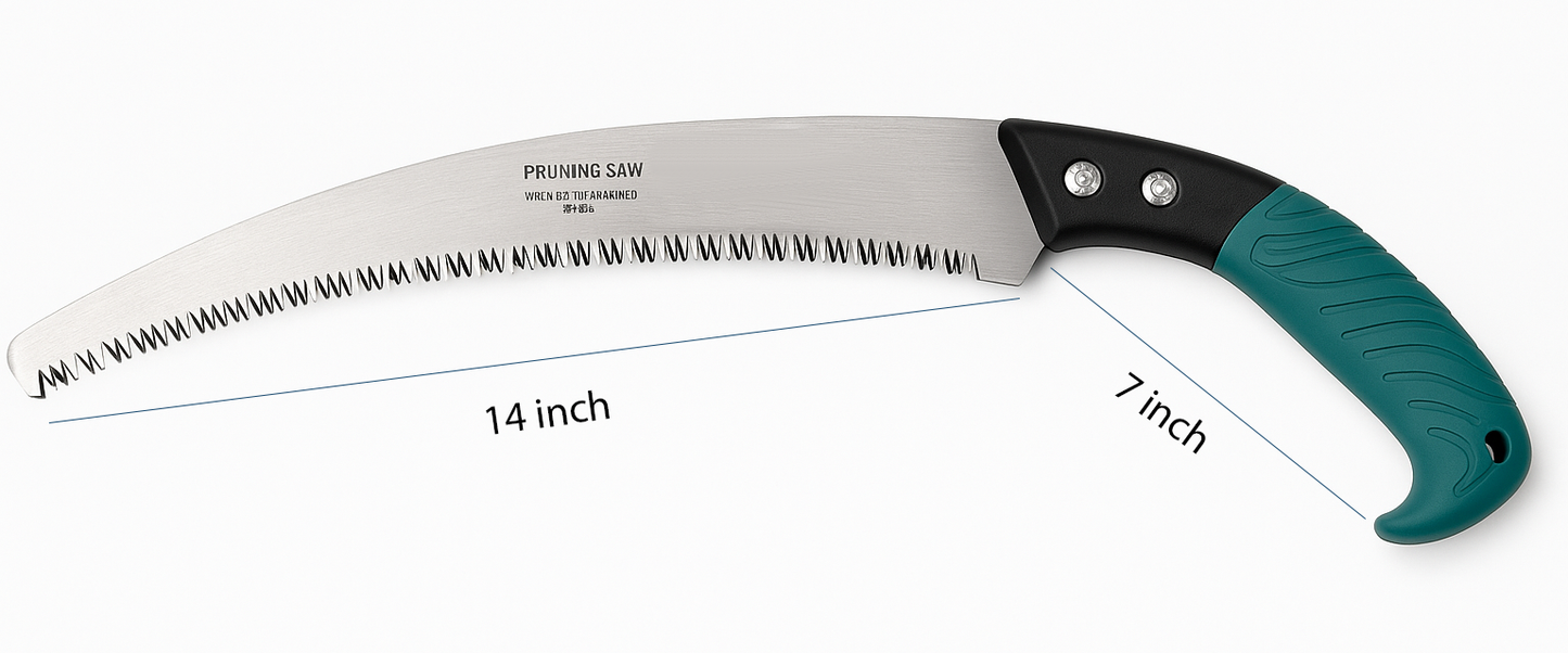 Shopper52 Garden Pruning Saw with Ergonomic Handle, Serrated Steel Blade (SAW-1)
