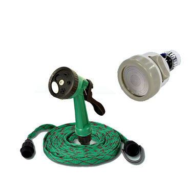 Hose Pipe with Spray Gun + Rotating Jet Tap Free