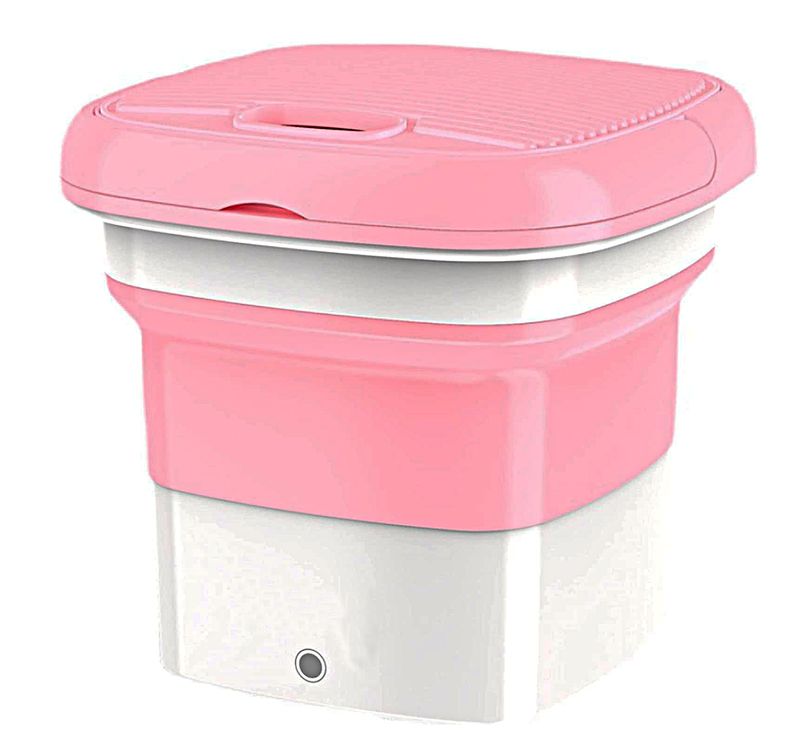 Portable Folding Mini Washing Machine – Compact Bucket Washer for Travel, Laundry & Small Clothes, Lightweight Electric Washer for Underwear, Baby Clothes & Socks (WASHMACH)