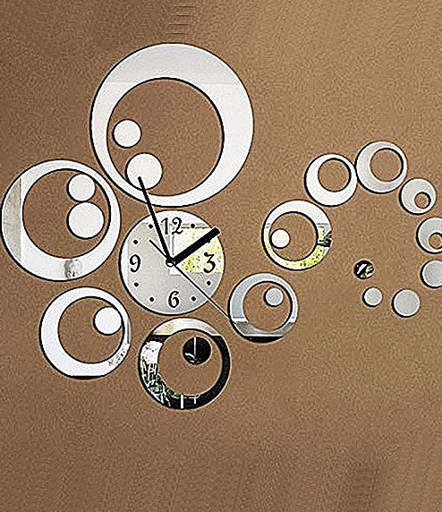 DIY Wall Clock 3D Sticker Home Office Decor 3D Wall Clock (Covering Area:45*56cm) - 0434S