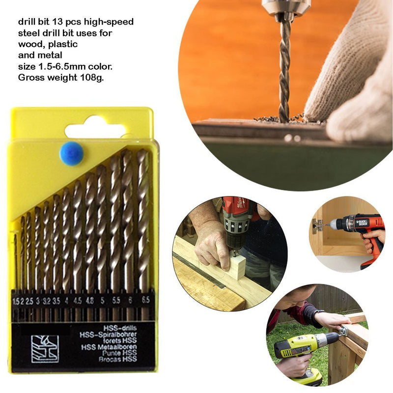 Powerful Drill Machine with 13 Pieces Drill Bit Set and 21Pc Screwdriver Socket Set - DRL13BSNP