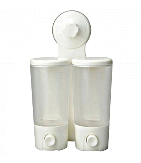 Portable Suction Double Liquid Soap Sanitizer Dispenser Lotion Dispenser Shampoo Dispenser Conditioner Dispense- 1901DSPDP