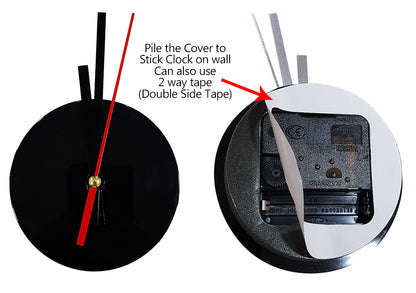 DIY Wall Clock 3D Sticker Home Office Decor Wall Clock ( Covering Area: 18 x 46 cm ) - DIY458S-N1