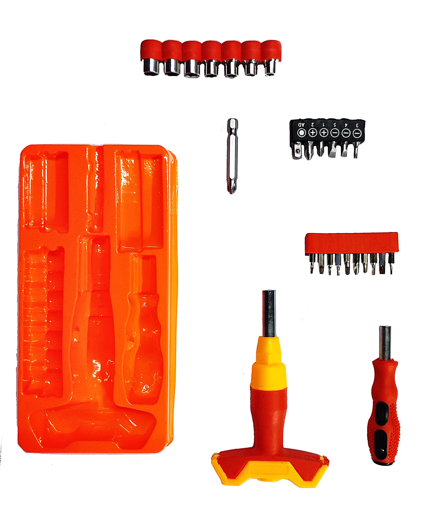 Multi purpose 27 Pcs Screwdriver Socket Set Combination Tool Wrench Tool Kit Magnetic Toolkit – 27PCTK