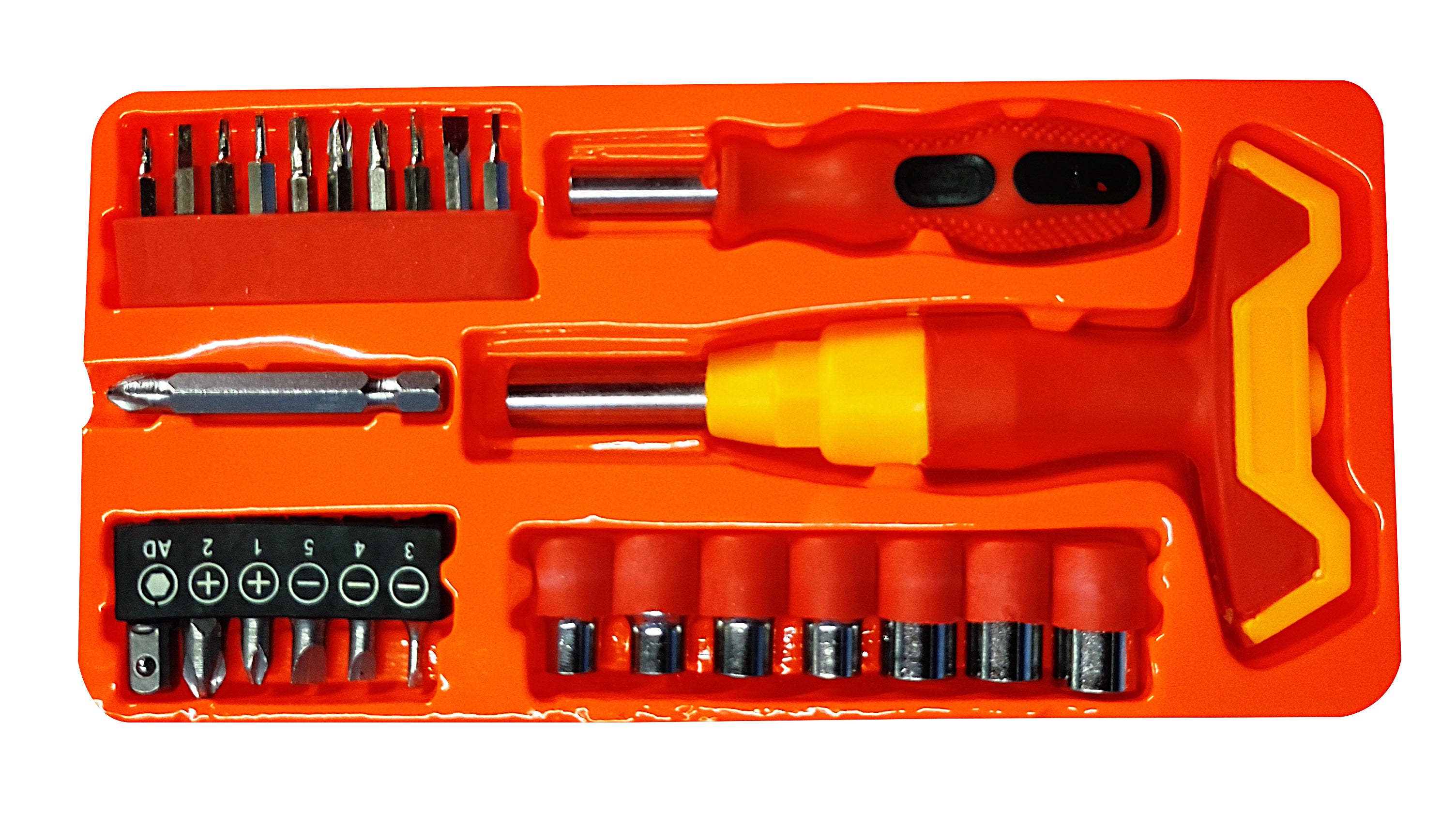 Multi purpose 27 Pcs Screwdriver Socket Set Combination Tool Wrench Tool Kit Magnetic Toolkit – 27PCTK