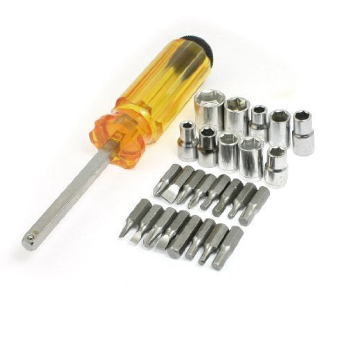 Heavy Duty Multipurpose Steel Alloy 28 Pieces Screwdriver Bit Set Combination Socket Set - 28PCTK-01