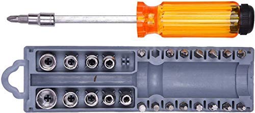 Heavy Duty Multipurpose Steel Alloy 28 Pieces Screwdriver Bit Set Combination Socket Set - 28PCTK-01