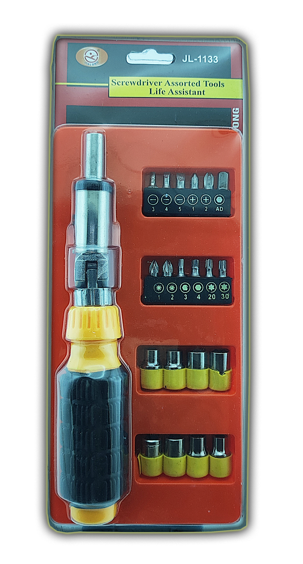 Multi purpose 21 Pcs Screwdriver Socket Set Combination Tool Wrench Tool Kit Magnetic Toolkit – 36PCTK