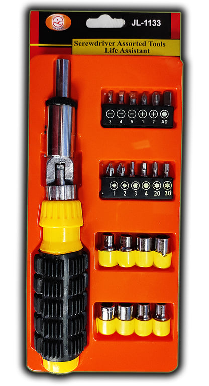 Multi purpose 21 Pcs Screwdriver Socket Set Combination Tool Wrench Tool Kit Magnetic Toolkit – 36PCTK