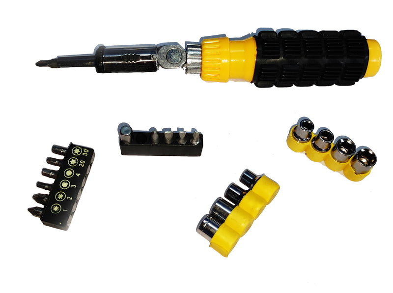 Multi purpose 21 Pcs Screwdriver Socket Set Combination Tool Wrench Tool Kit Magnetic Toolkit – 36PCTK