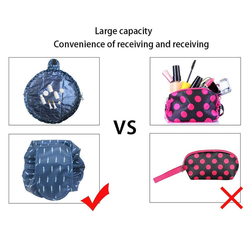 Shopper52 Portable Drawstring Makeup Bag Large Capacity Lazy Cosmetic Organizer Pouch Magic Travel Toiletry Bags For Womens Ladies Bag Travel Bag - TRPOTLIBAG-PK