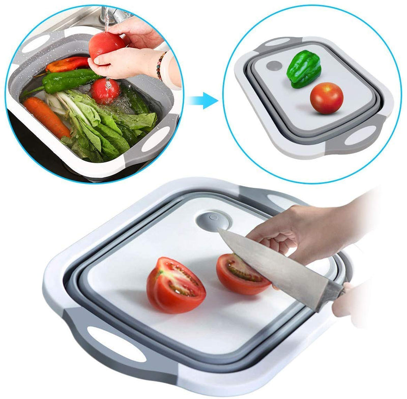 Stainless Steel Kitchen Knife Knives Set with Magnetic Knife Holder and Chopping Board (Knife Set,Knife Holder,Chopping Board) - CMHKNHNG3in1