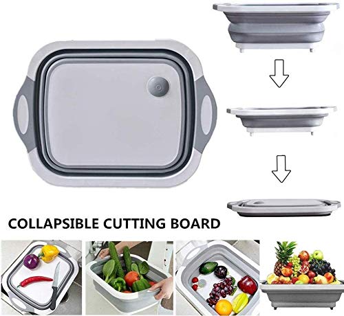 3 in 1 Cutting Chopping Board, Washing Bowl, Fruit Vegetable Basket, Dish, Tub, Drain Basket Vegetable Basin - 3in1CHOP