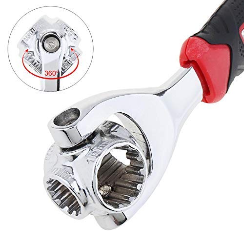 Universal Wrench 48 in 1 Socket Wrench Multifunction Wrench Tool with 360 Degree Rotating Head, Spanner Tool for Home and Car Repair - 48IN1TOOL