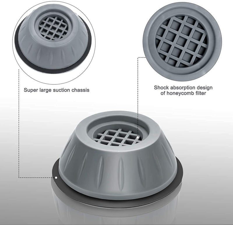 4 Pcs Washing Machine Stand Anti Vibration Pads Washer Foot Pads Dryer Heightening Pads Stabilizer Support Stand for Home - 4PCPAD