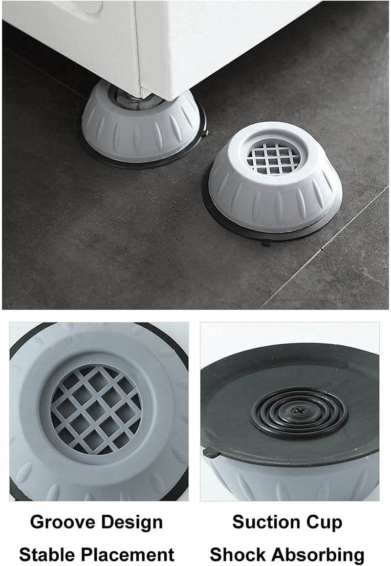 4 Pcs Washing Machine Stand Anti Vibration Pads Washer Foot Pads Dryer Heightening Pads Stabilizer Support Stand for Home - 4PCPAD