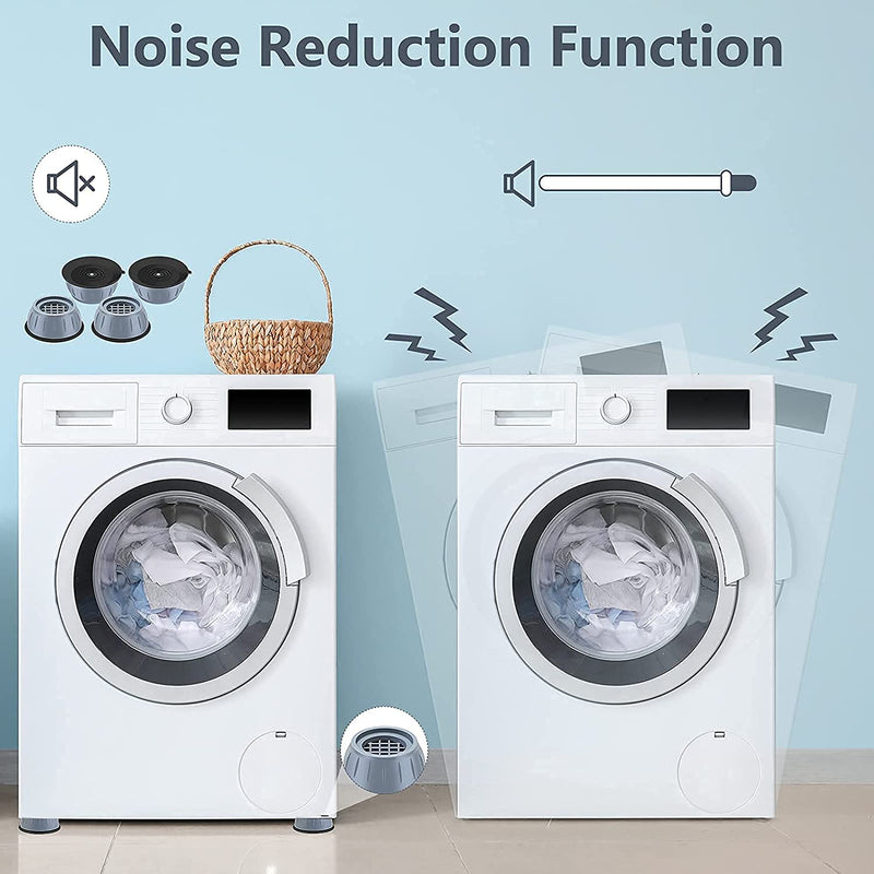 4 Pcs Washing Machine Stand Anti Vibration Pads Washer Foot Pads Dryer Heightening Pads Stabilizer Support Stand for Home - 4PCPAD
