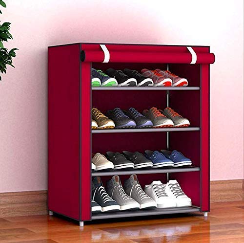 6 Layer Storage Cum Shoe Rack with Wardrobe Cover Shoe Rack - 6LYRACK