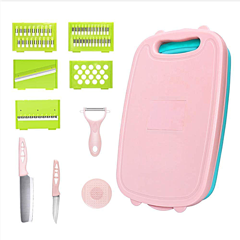 9in1 Multifunctional Chopper Cutting Boards Slicer Grater Peeler Durable Rice Collapsible Strainer - 9in1CHOP