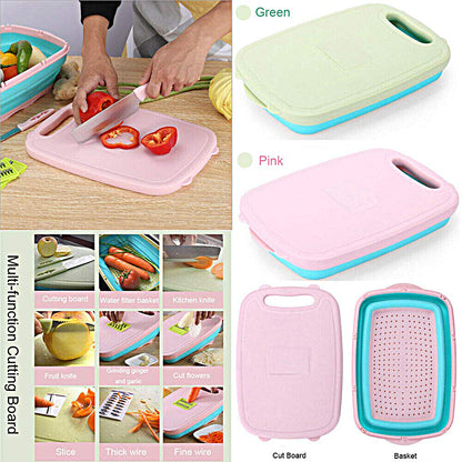 9in1 Multifunctional Chopper Cutting Boards Slicer Grater Peeler Durable Rice Collapsible Strainer - 9in1CHOP