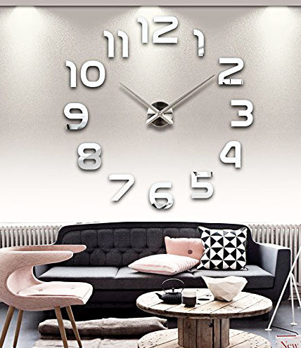 DIY Wall Clock 3D Sticker Home Office Decor 3D Wall Clock- AL002S