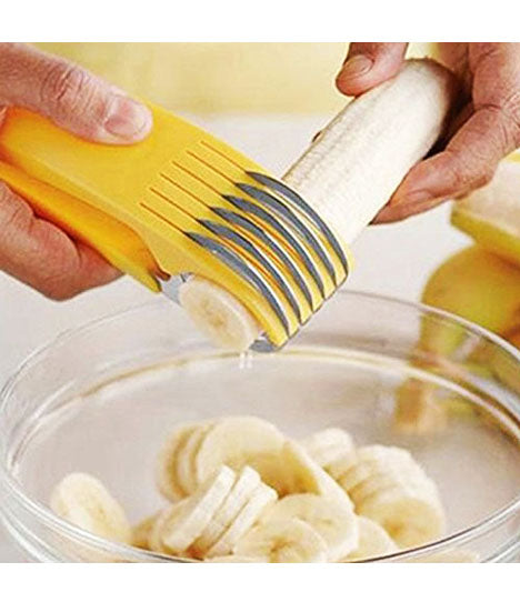 Bananza Stainless Steel Banana Slicer, Silver - BANCUT