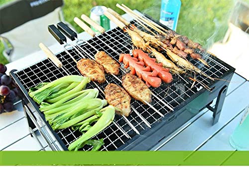 Charcoal Barbeque Grill with Kitchen Knife Set