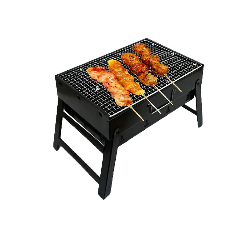 Charcoal Barbeque Grill with Kitchen Knife Set