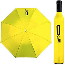 Folding Portable Fold Wine Bottle Umbrella with Plastic Case for Women and Kids