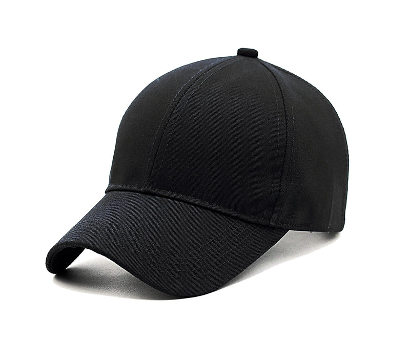 Men Boys Stylish Baseball Adjustable Printed Black Cap - CAP-BK-BOY