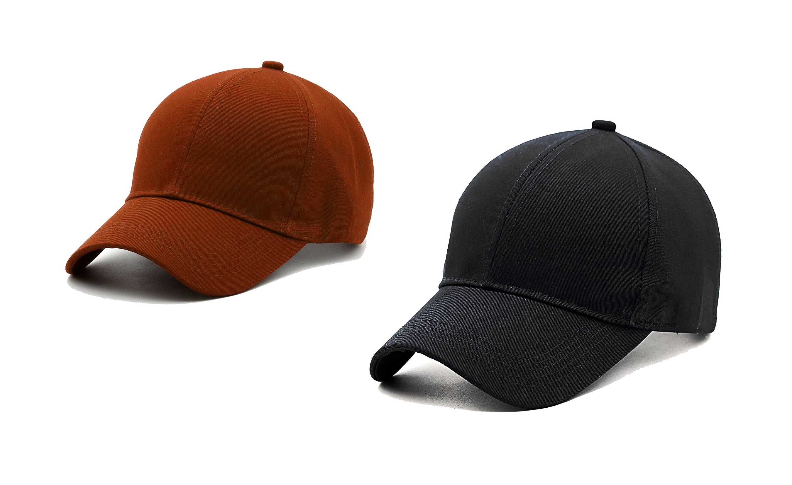 Men Boys Stylish Fancy Baseball Adjustable Cap (Pack of 2) - CAP-BK-BR