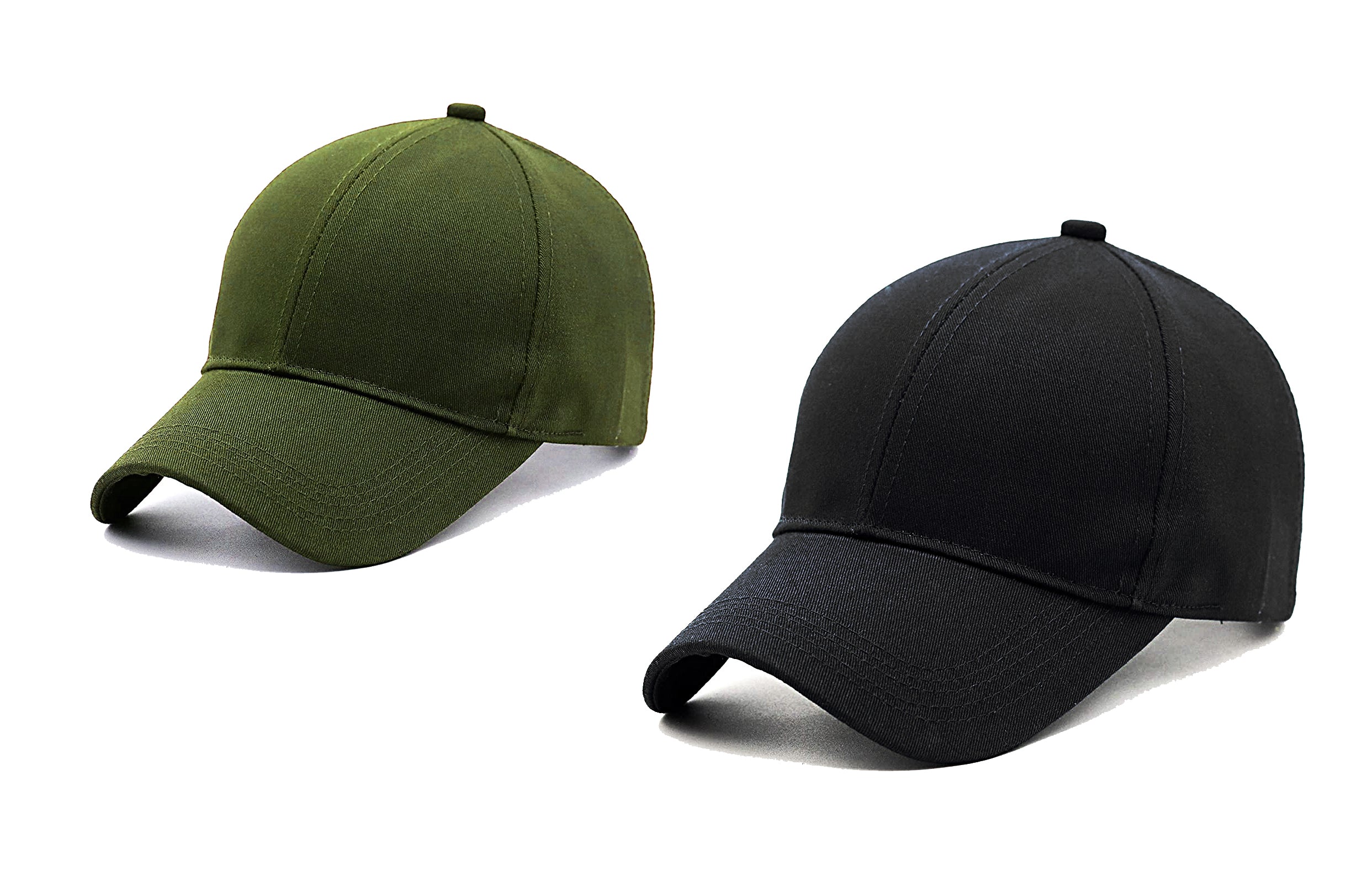 Men Boys Stylish Fancy Baseball Adjustable Cap (Pack of 2) - CAP-BK-MD