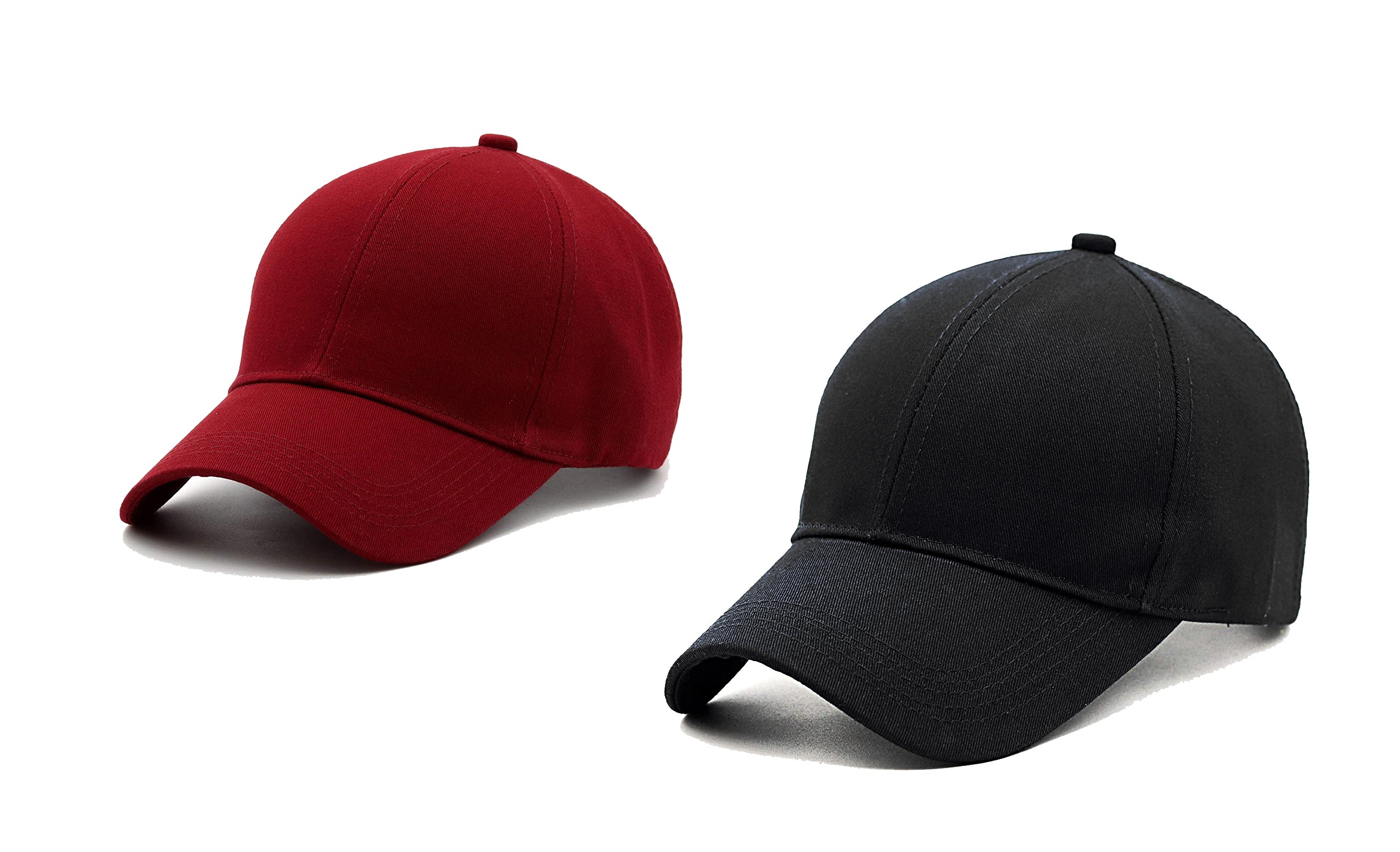 Men Boys Stylish Fancy Baseball Adjustable Cap (Pack of 2) - CAP-BK-MR