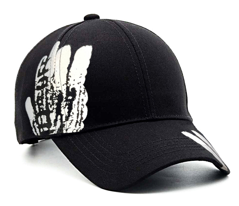 Men Boys Stylish Baseball Adjustable Printed Black Cap - CAP-BK-PRNT-2