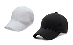 Men Boys Stylish Fancy Baseball Adjustable Cap (Pack of 2) - CAP-BK-WH