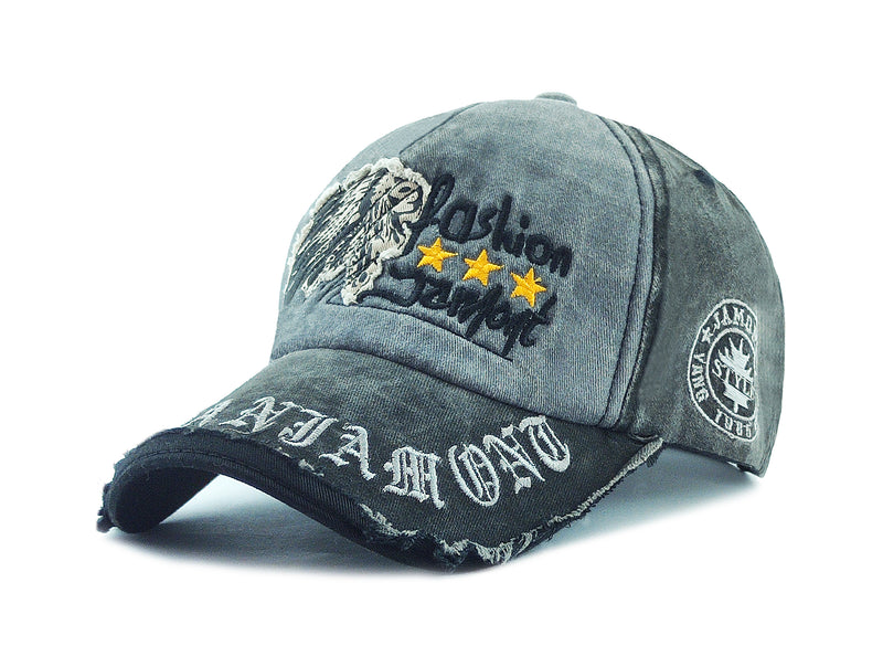 Men Boys Stylish Baseball Denim Jeans Cap Boys Caps - CAP-FASHION-BK