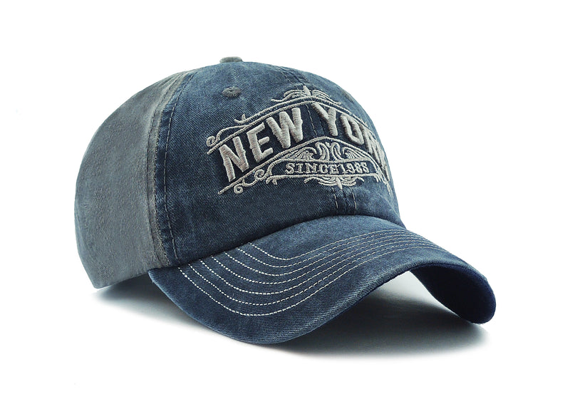 Men Boys Stylish Baseball Denim Jeans Cap Boys Caps - CAP-NY1988-BU