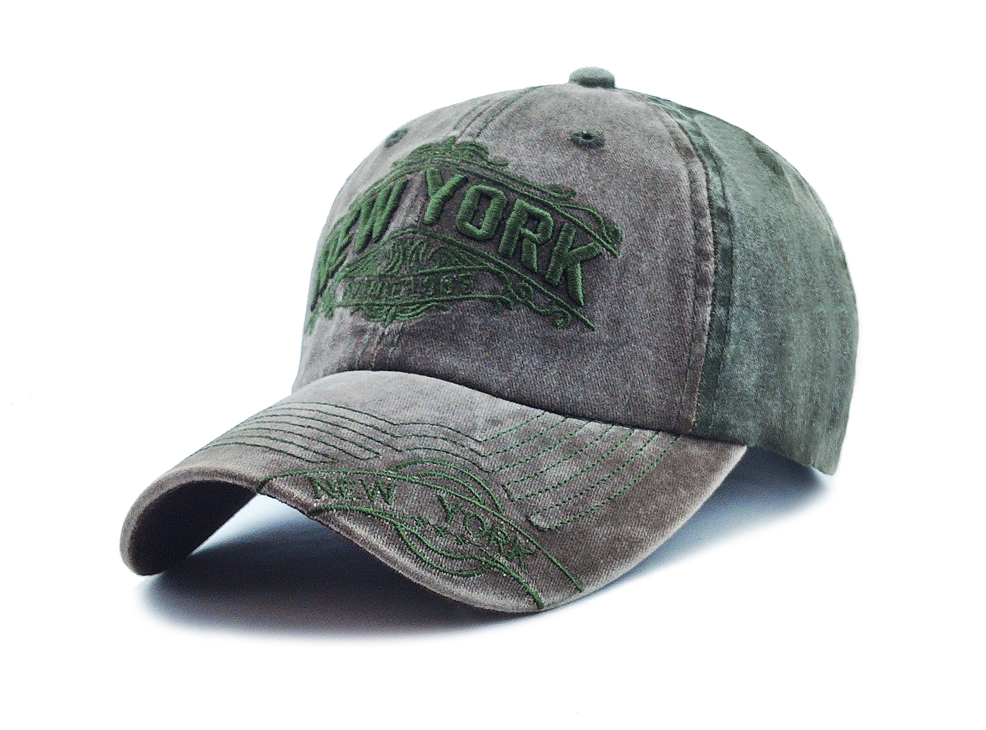 Men Boys Stylish Baseball Denim Jeans Cap Boys Caps - CAP-NY1988-GR