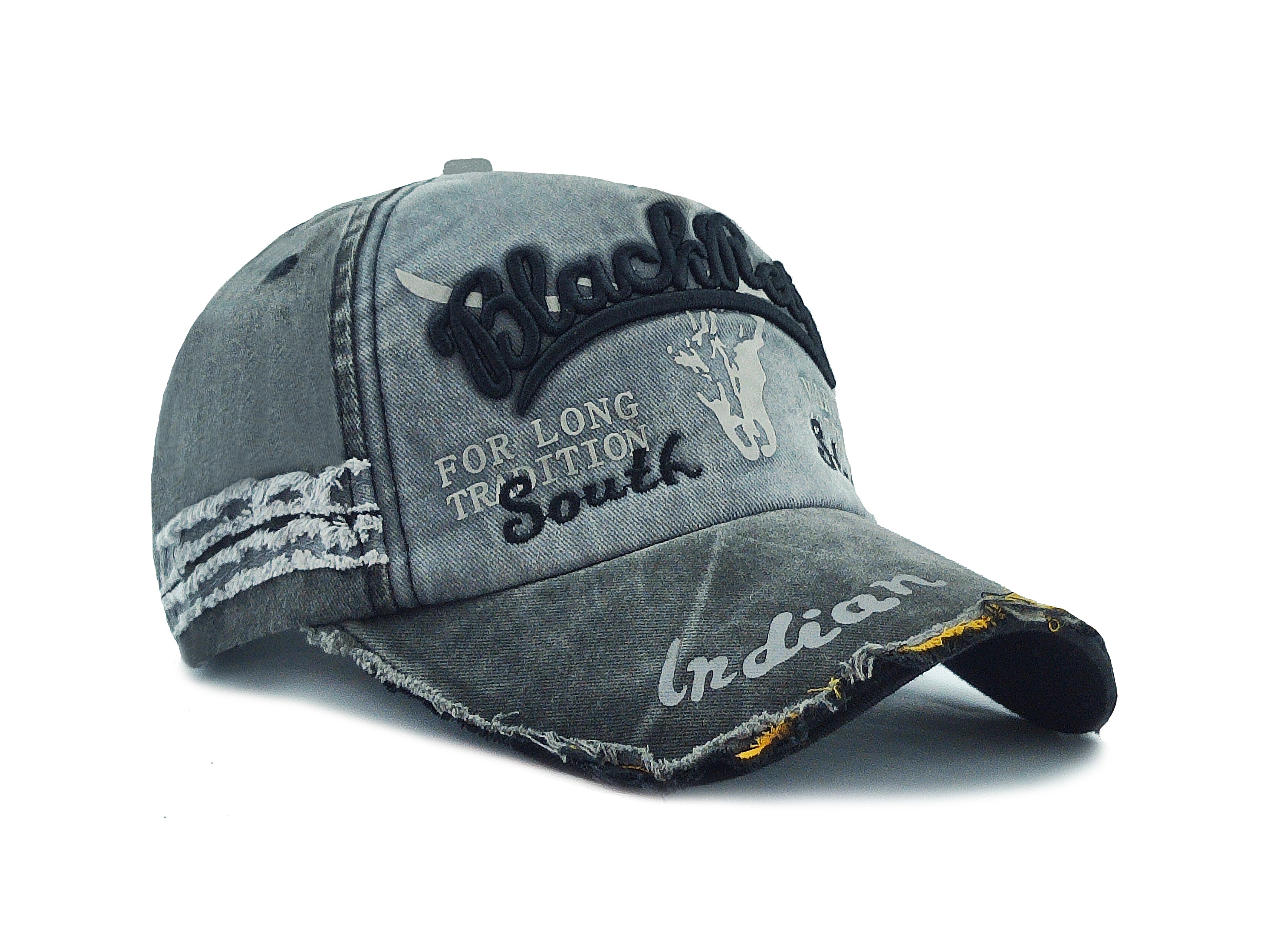 Men Boys Stylish Baseball Denim Jeans Cap Boys Caps - CAP-REBEL-BK